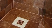 Dusche in Steinoptik